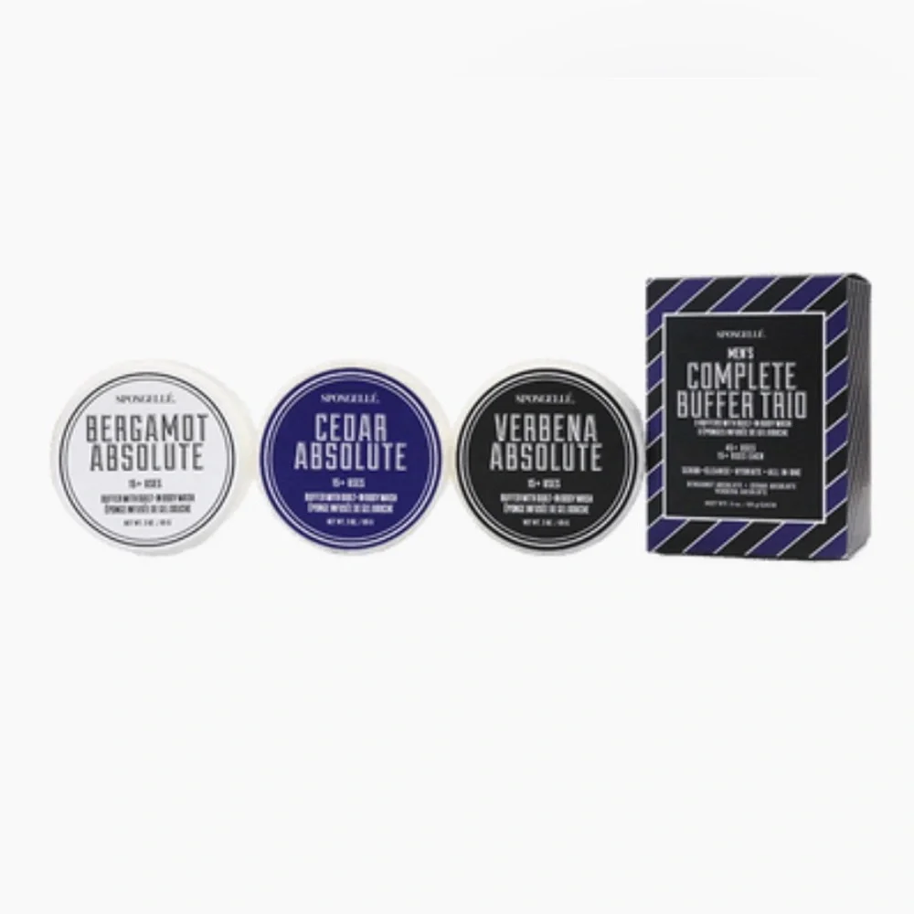 3-Mens Body Buffers by Spongelle GREAT GIFT!!